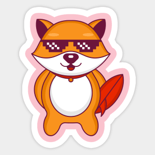 stylish summer cat Sticker